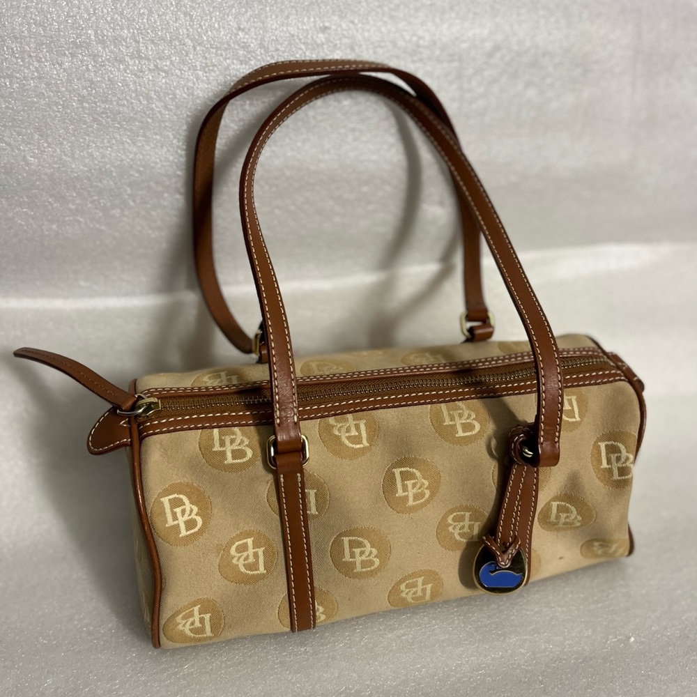 Dooney & Bourke Anniversary Monogrammed Barrel Bag Canvas Y2K 90s cute